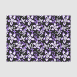 ALOHA HAWAII (SCHWARZ/LILA) SEIDENPAPIER