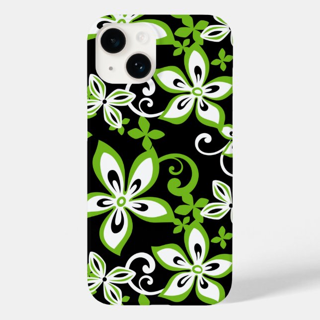 ALOHA HAWAII (SCHWARZ/LIMON) Fall iPhone Case-Mate 14 Hülle (Rückseite)