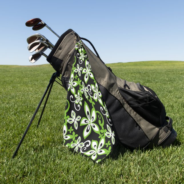 ALOHA HAWAII (SCHWARZ/LIMON) GOLFHANDTUCH (Gras)
