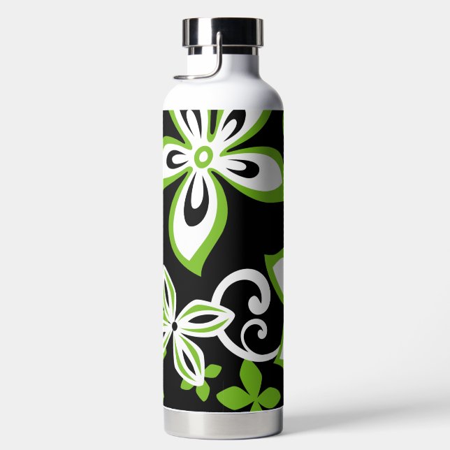 ALOHA HAWAII (SCHWARZ/LIMON) WASSERFLASCHE TRINKFLASCHE (Rechts)