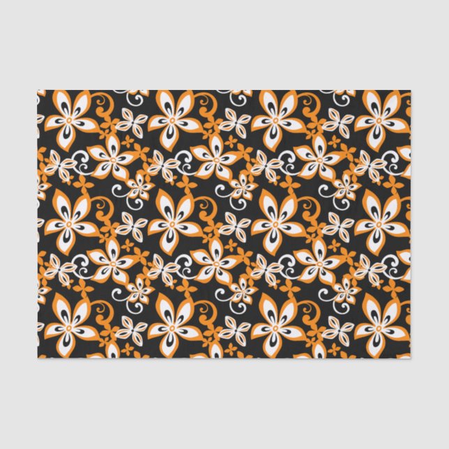 ALOHA HAWAII (SCHWARZ/ORANGE) SEIDENPAPIER (Vorderseite)