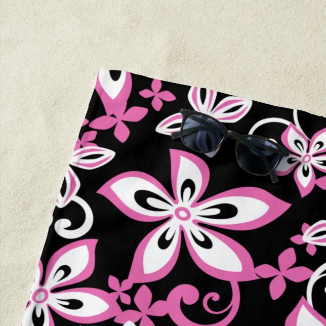 ALOHA HAWAII (SCHWARZ/PINK) STRANDTUCH (Beispiel)