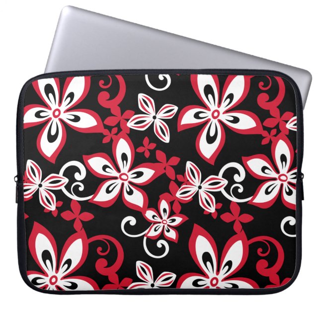 ALOHA HAWAII (SCHWARZ/ROT) LAPTOPSCHUTZHÜLLE (Vorderseite)