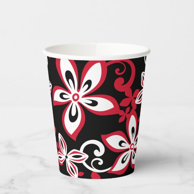 ALOHA HAWAII (SCHWARZ/ROT) PAPPBECHER (Links)