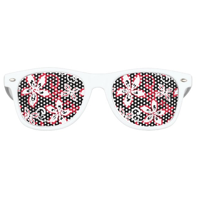 ALOHA HAWAII (SCHWARZ/ROT) PARTYBRILLE (Vorderseite)