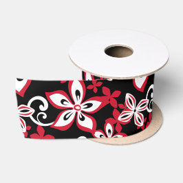 ALOHA HAWAII (SCHWARZ/ROT) SATINBAND