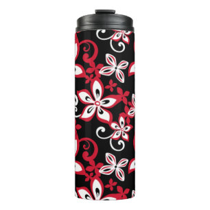 ALOHA HAWAII (SCHWARZ/ROT) THERMALTUMBLER THERMOSBECHER