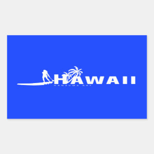 Aloha Hawaii Stand Up Paddling Rechteckiger Aufkleber