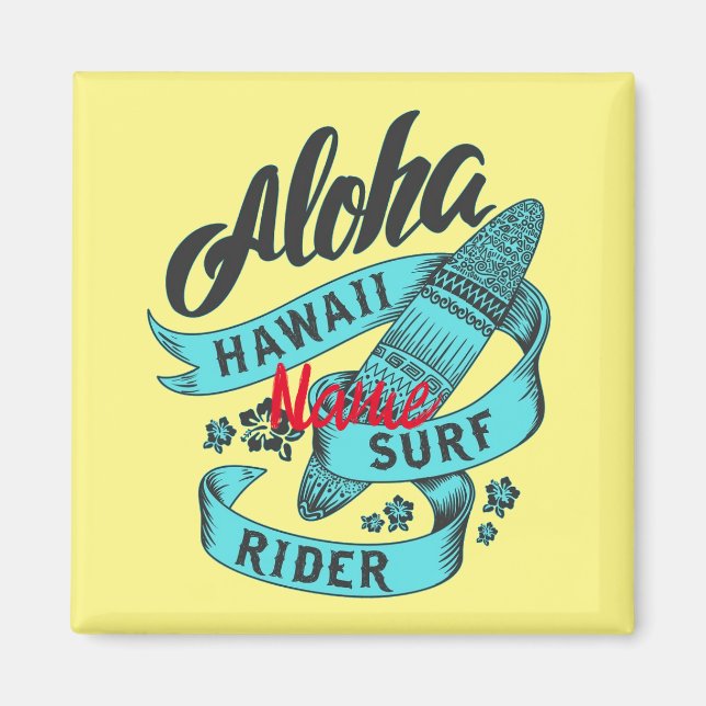 Aloha Hawaii Surf Rider Thunder_Cove Magnet (Vorne)