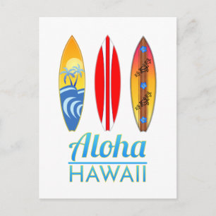 Aloha Hawaii Surfboards Postkarte