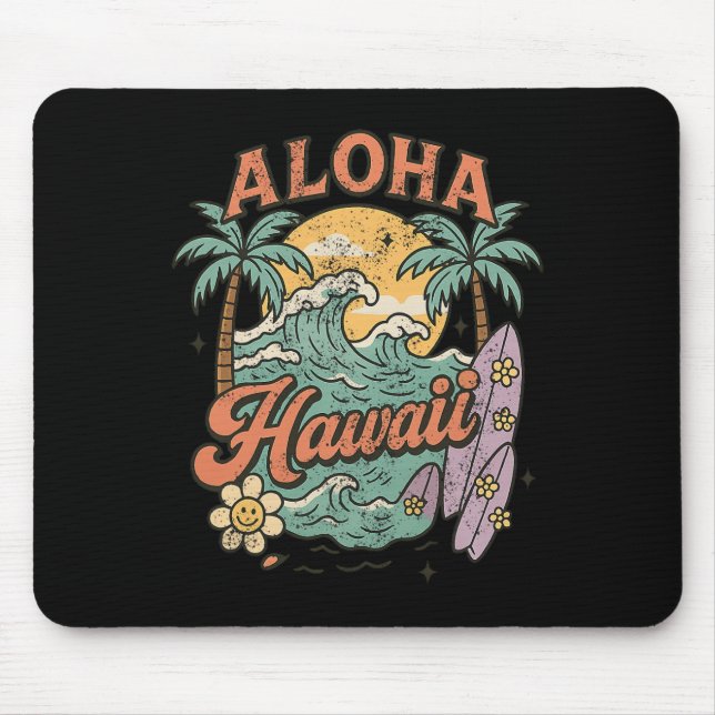 Aloha Hawaii Surfdessign Tropicaler Sommer  Mousepad (Vorne)