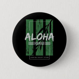 Aloha Hawaii Surfen Sunset Beach Button