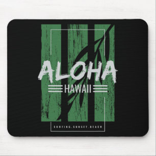 Aloha Hawaii Surfen Sunset Beach  Mousepad