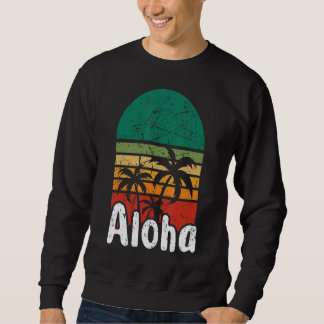 Aloha Hawaii Surfing Retro Sunset 46 Sweatshirt
