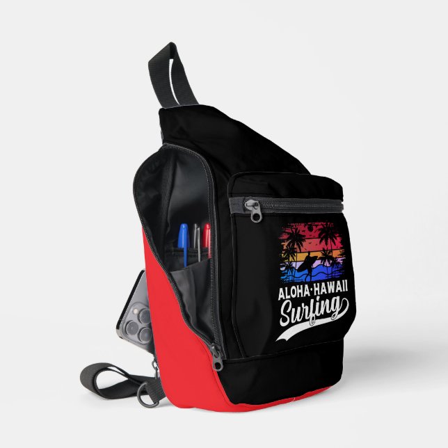 Aloha Hawaii Surfing Vibes Crossbody Bag (Offen)