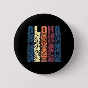 Aloha Hawaii Thema Urlaub Vintage Tiki Drei Button