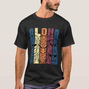 Aloha Hawaii-Themenurlaub Vintage Tiki Drei  T-Shirt