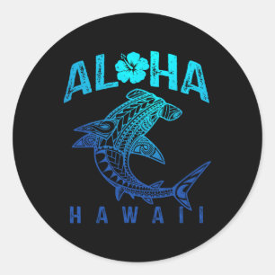 Aloha Hawaii Tril Hai Polynesisch Hawaiianischer S Runder Aufkleber