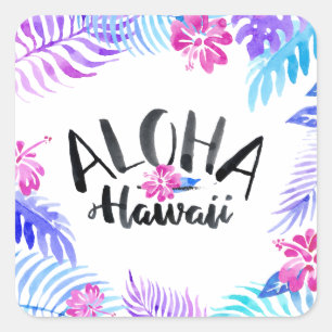 Aloha Hawaii Tropical   Sticker