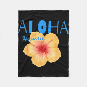 Aloha Hawaii tropische Blume Strand Sommerferien Fleecedecke