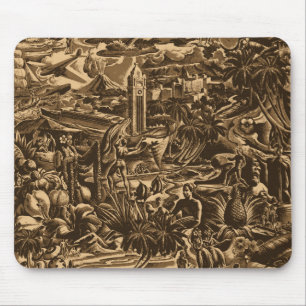 Aloha Hawaii Tropische Szene von Oahu Mousepad