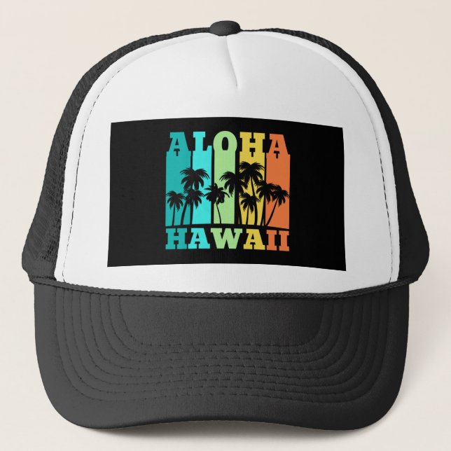 Aloha Hawaii Truckerkappe (Vorderseite)