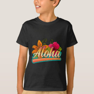 Aloha Hawaii Urlaub Surfen Strand Tropischer Hibis T-Shirt