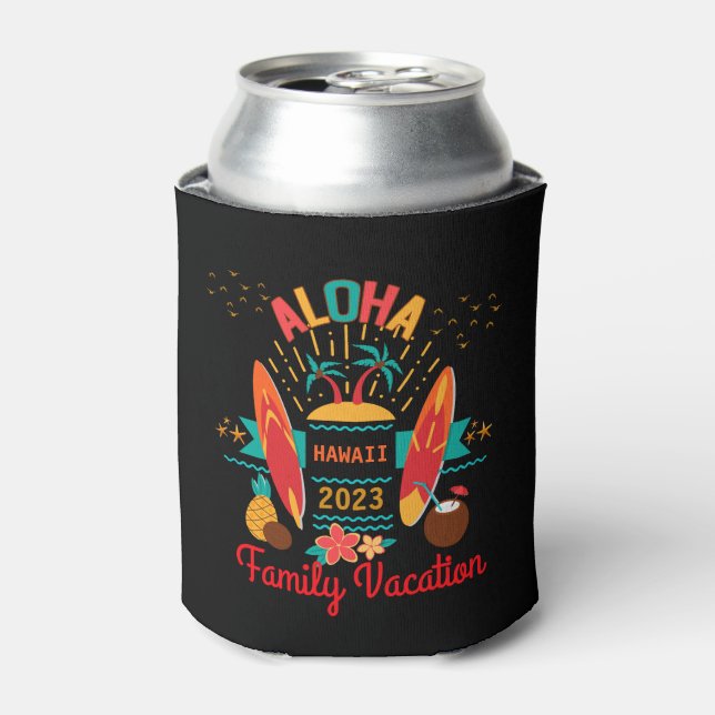 Aloha Hawaii Vacation Squad Can Cooler Dosenkühler (Kanne Vorderseite)