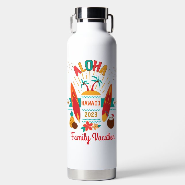 Aloha Hawaii Vacation Trinkflasche (Vorderseite)