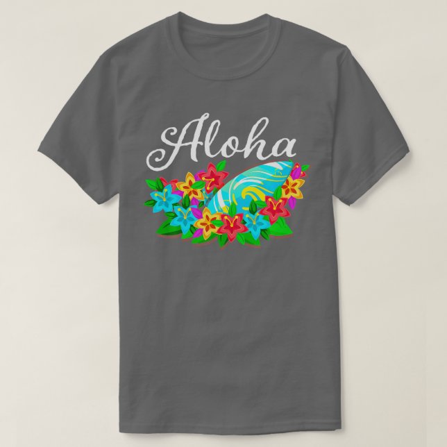 ALOHA Hawaii von der Insel T-Shirt (Design vorne)