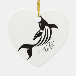 Aloha Hawaii Whale Keramik Ornament
