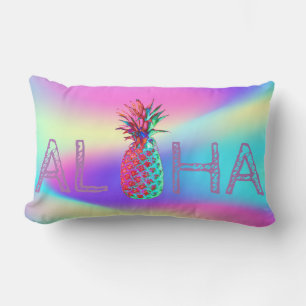 Aloha Hawaiian Ananas Ombre Holografisch Lendenkissen