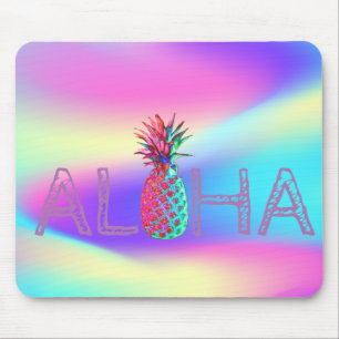 Aloha Hawaiian Ananas Ombre Holografisch Mousepad