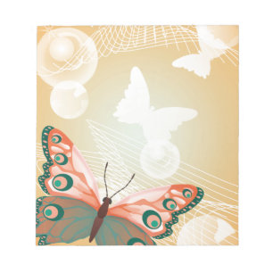 Aloha Hawaiian Butterfly Hochzeit Liebe Kunst Dest Notizblock