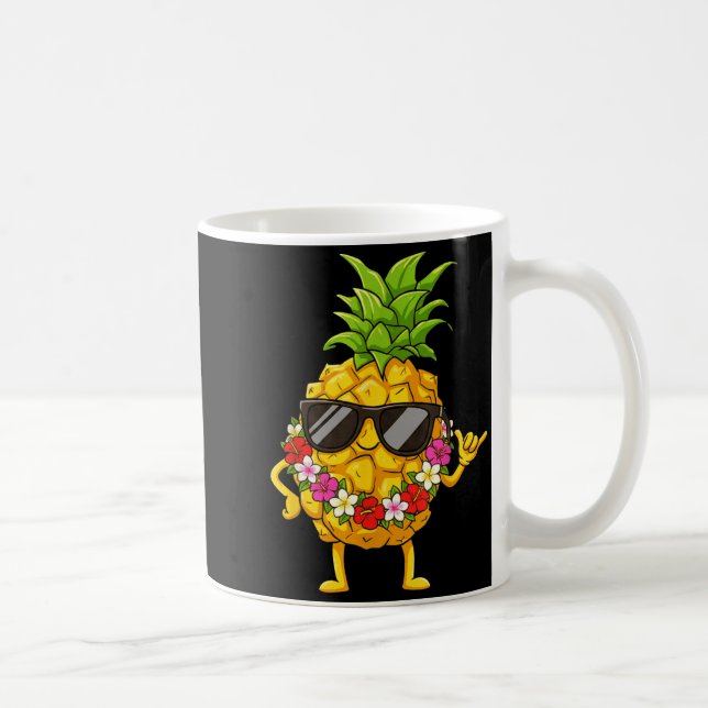 Aloha Hawaiian Cute Ne Shaka Hibiscus Kids Girls  Kaffeetasse (Rechts)