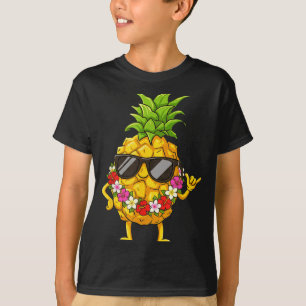 Aloha Hawaiian Cute Ne Shaka Hibiskus Kinder Mädch T-Shirt