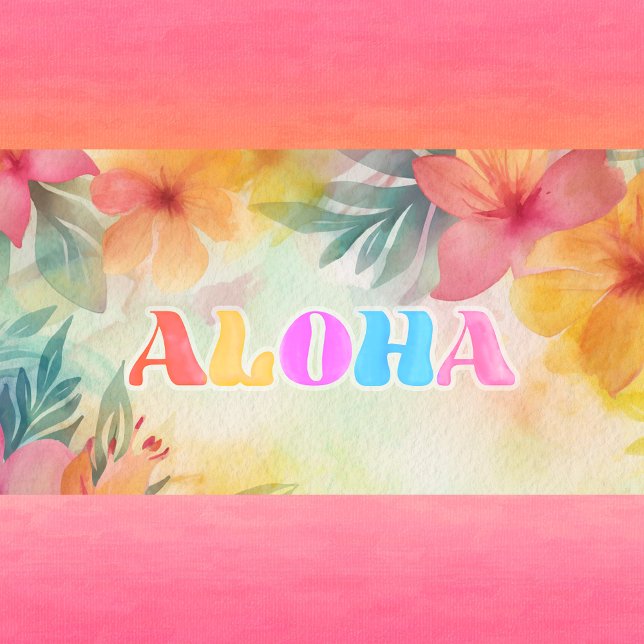 Aloha Hawaiian Floral Watercolor Schürze (Von Creator hochgeladen)