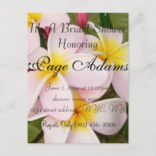 Aloha Hawaiian-Frangipani-Brautparty Einladung