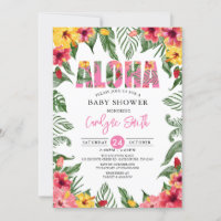 Aloha Hawaiian Girl Tropical Baby Dusche