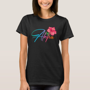 Aloha Hawaiian Hibiskus Blume Hawaii Beach Luau T-Shirt