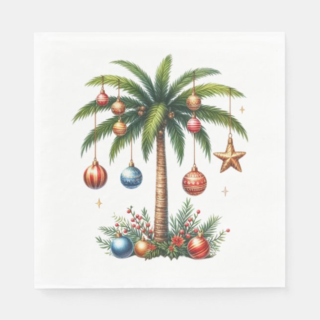 ALOHA HAWAIIAN HOLIDAY CHRISTMAS THEME SERVIETTE (Vorderseite)