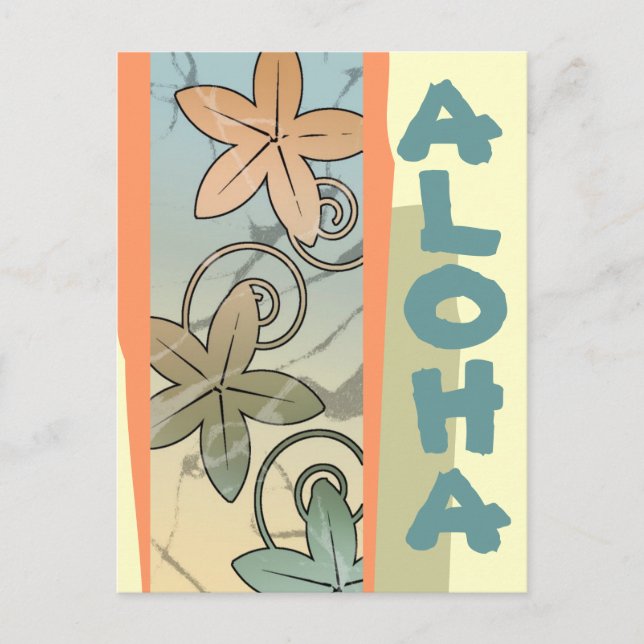 Aloha Hawaiian Luau Baby Faire-part (Devant)
