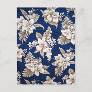Aloha Hawaiian Print Postkarte