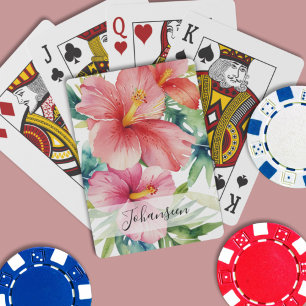 Aloha Hawaiian Red Blume Name Spielkarten