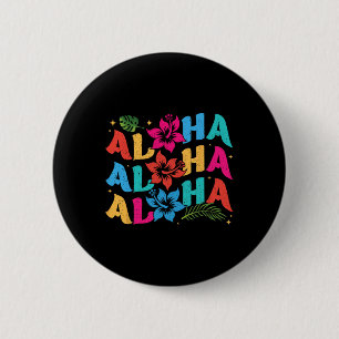 Aloha Hawaiian Summer Hawaii Urlaub Kinder Männer Button