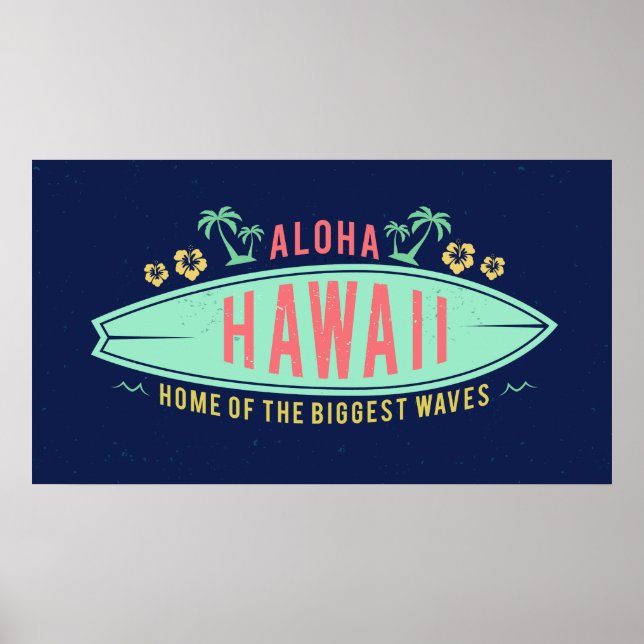 Aloha Hawaiian Surfer Poster (Vorne)