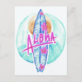 Aloha Hawaiian Surfer Postkarte