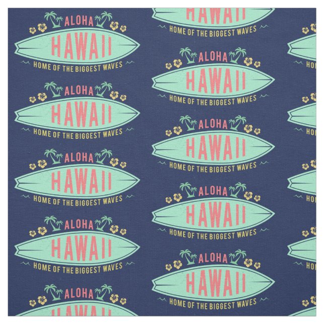 Aloha Hawaiian Surfer Zollgewebe Stoff (Muster)