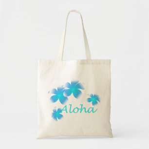 Aloha Hawaiian Tropical Blume Aqua Tote Beutel Tragetasche