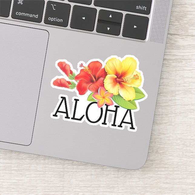 Aloha Hawaiianische Blume Aufkleber (Detail)